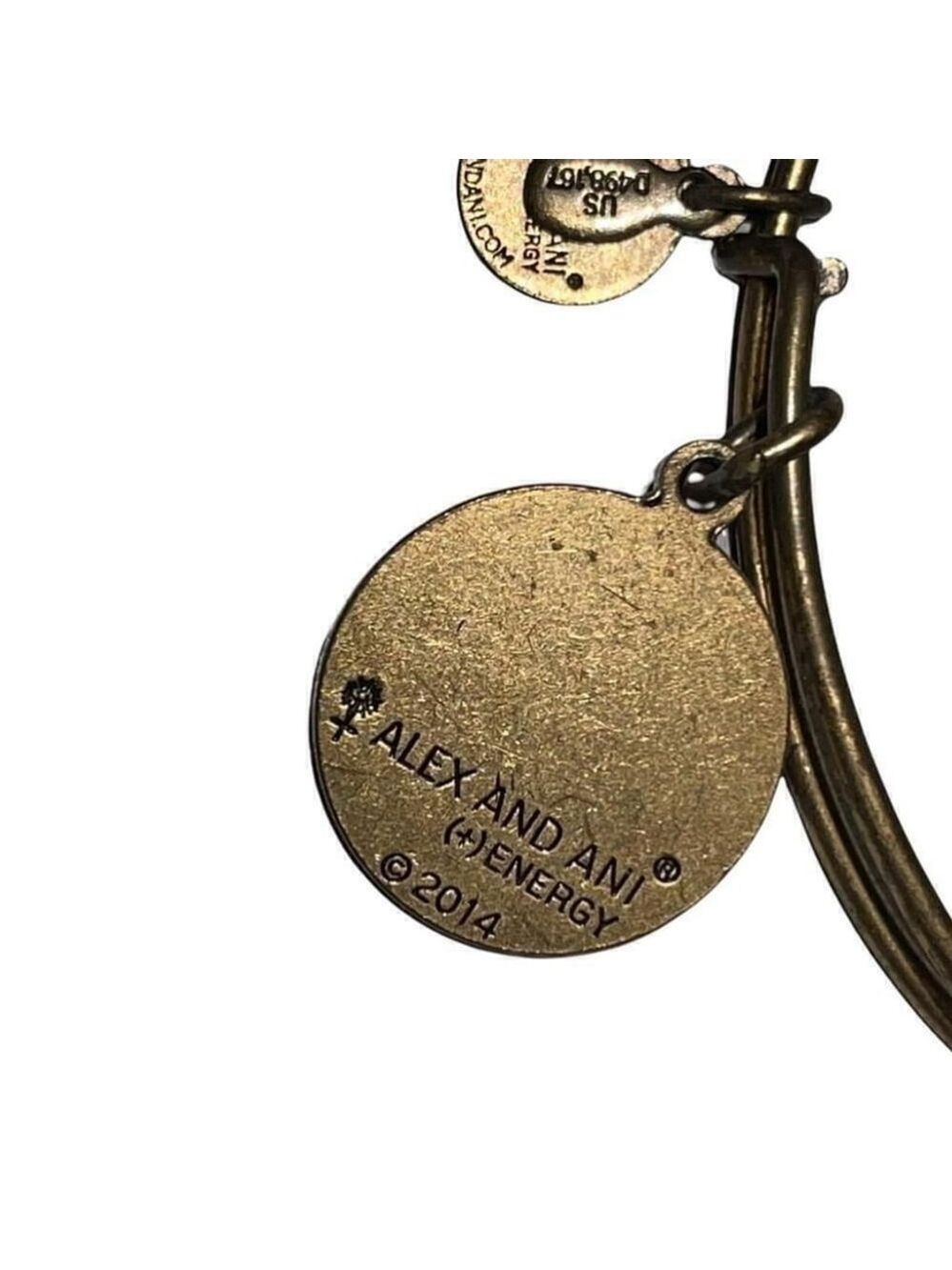 Alex and Ani Claddagh Charm Bangle Bracelet - Rafaelian Gold Finish - Picture 3 of 8